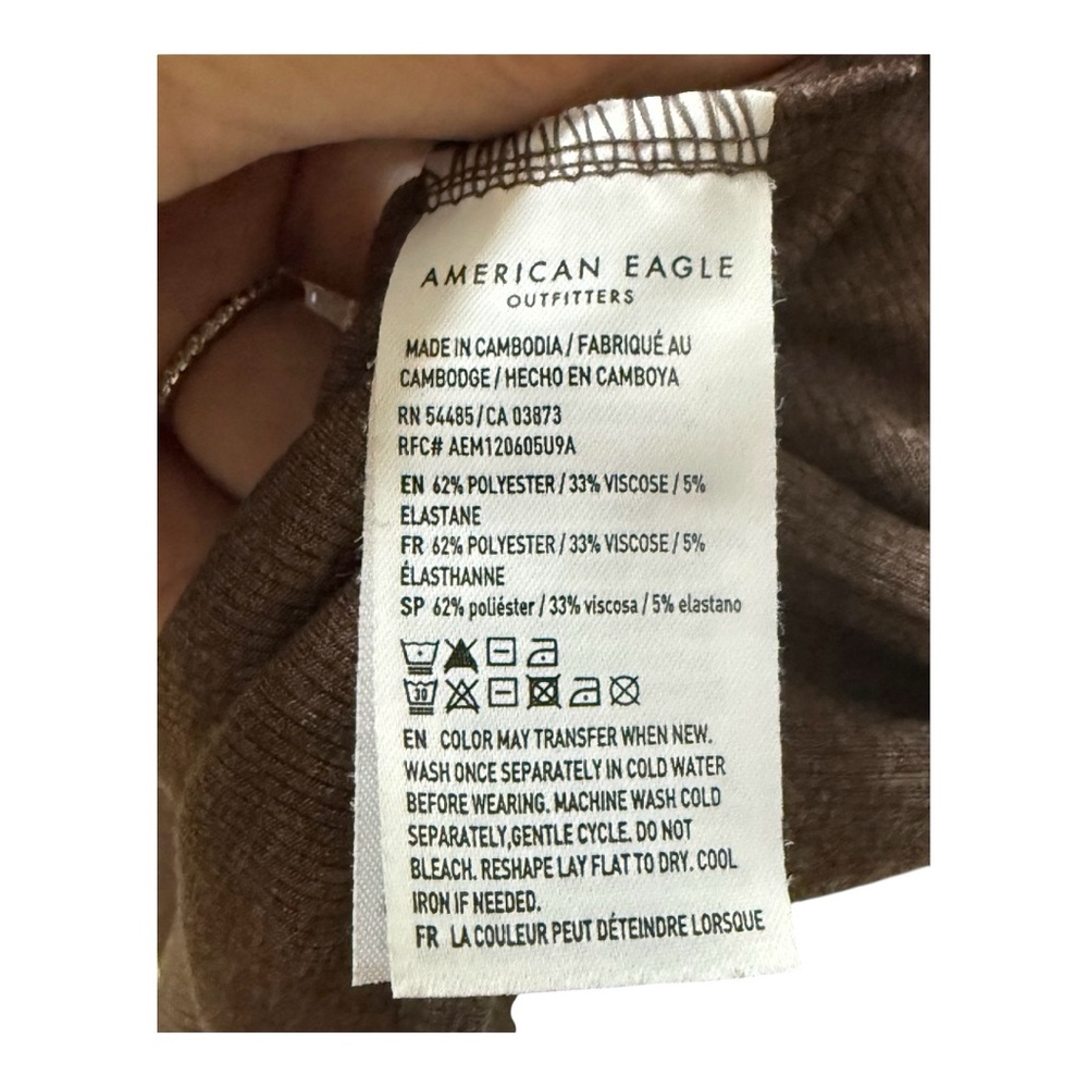 NWT Women’s American Eagle AE Fitted Brown Bodysuit! Medium! NEW! - Picture 7 of 7
